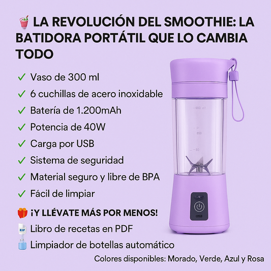 La revolución del smoothie: la batidora portátil que lo cambia todo