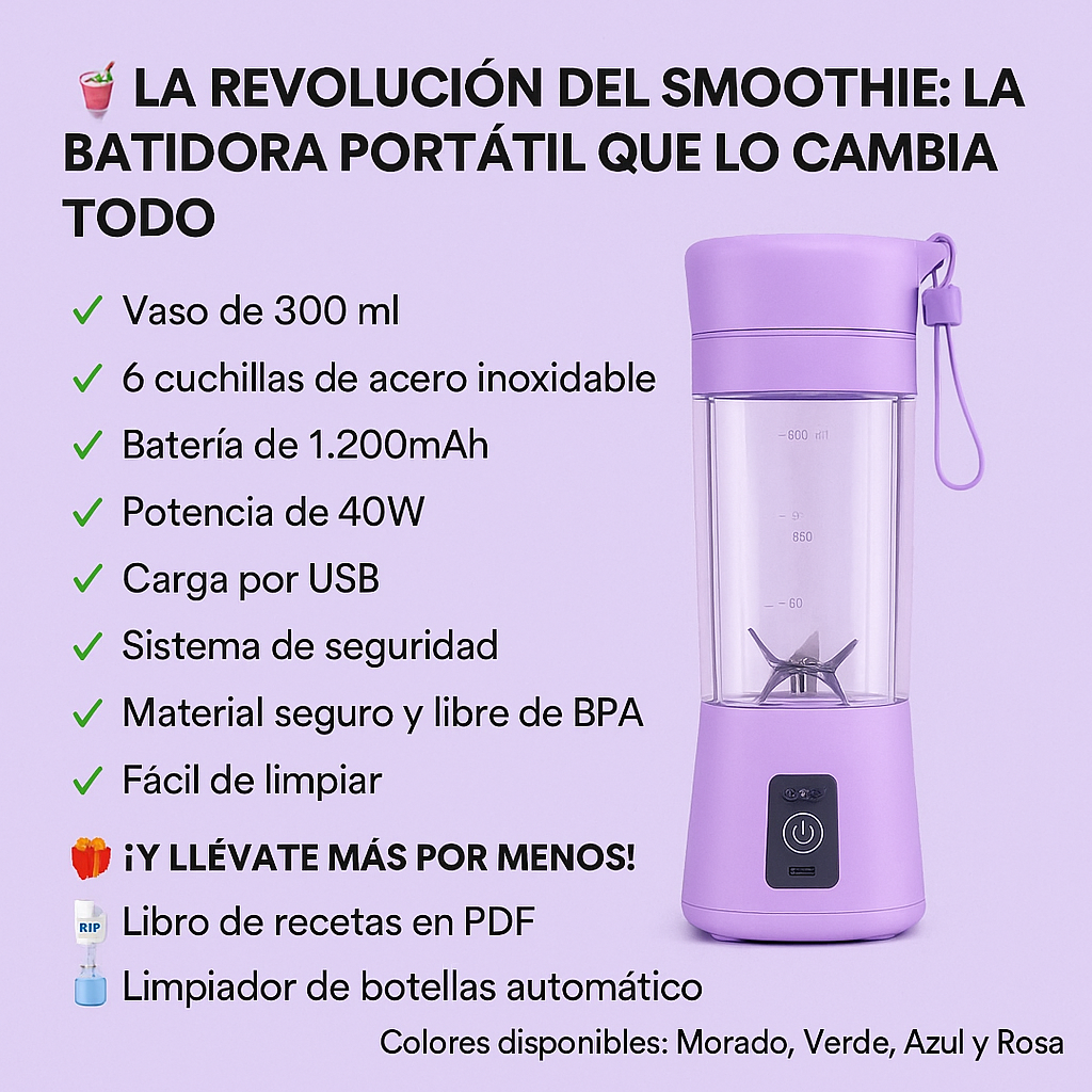 La revolución del smoothie: la batidora portátil que lo cambia todo